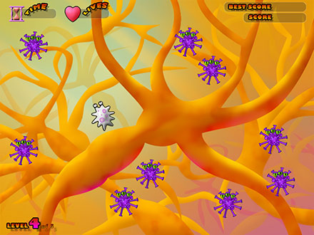 Screenshot from the video game Microbe Munchers